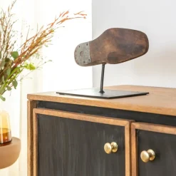 Sculpture en bois et métal Estel