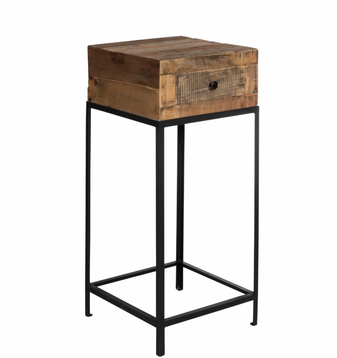 Sellette en bois recyclé et métal Vicky