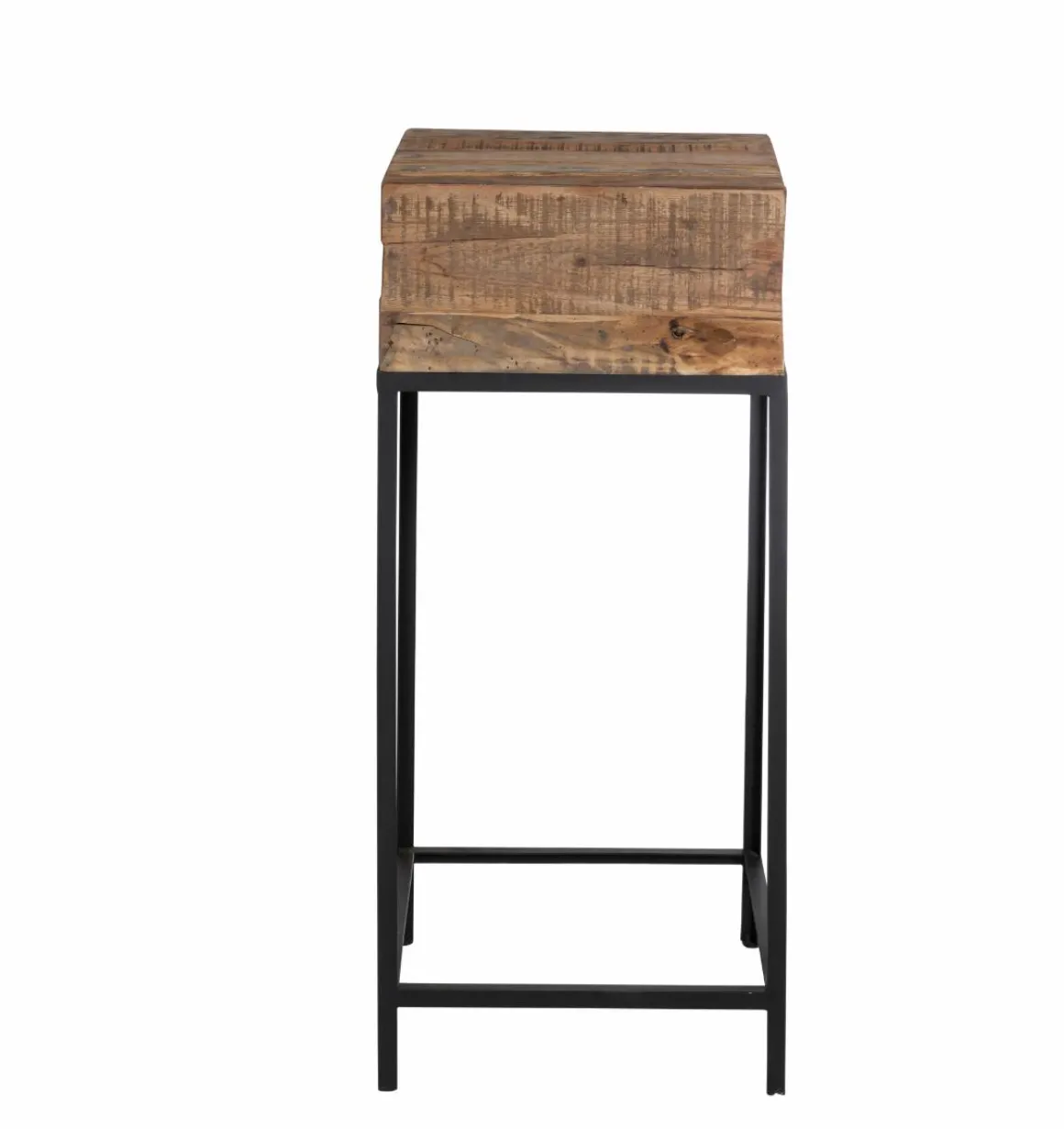 Sellette en bois recyclé et métal Vicky