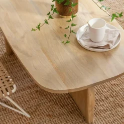 Set de 2 tables basses en bois de manguier Tom