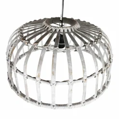 Suspension blanche en bambou Rattan