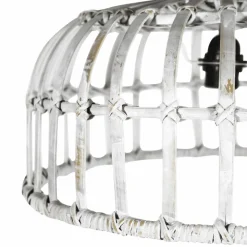 Suspension blanche en bambou Rattan