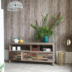 Suspension blanche en bambou Rattan