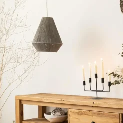 Suspension corde en papier gris Antonin