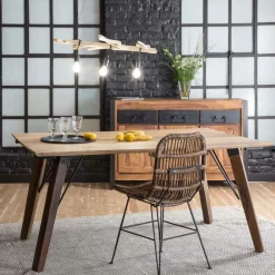 Suspension en bois et métal 3 lampes Naomi