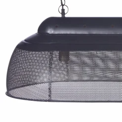 Suspension en métal noire intérieur doré Clémence