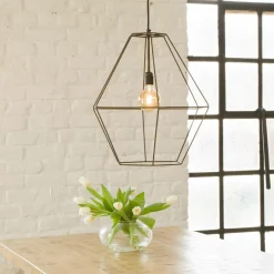 Suspension graphique en métal noir Jim