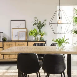 Suspension graphique en métal noir Jim