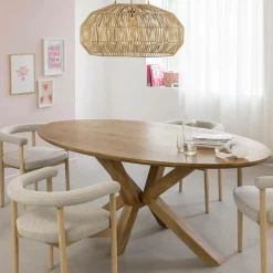 Table à manger ovale en bois de manguier Maloé