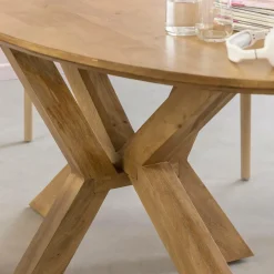 Table à manger ovale en bois de manguier Maloé