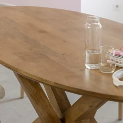 Table à manger ovale en bois de manguier Maloé
