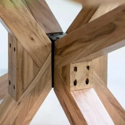 Table à manger rectangulaire en bois d'acacia Izel