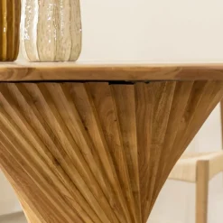 Table à manger ronde en bois d'acacia Orane