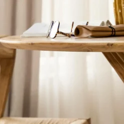 Table à manger ronde en bois d'acacia Orane