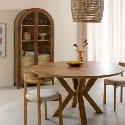 Table à manger ronde en manguier Maloé