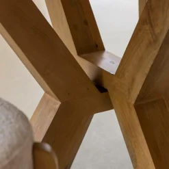 Table à manger ronde en manguier Maloé