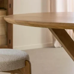 Table à manger ronde en manguier Maloé