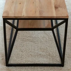 Table basse à double plateau en bois d'acacia Flavia