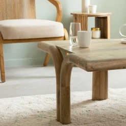 Table basse carré en bois de manguier Zola
