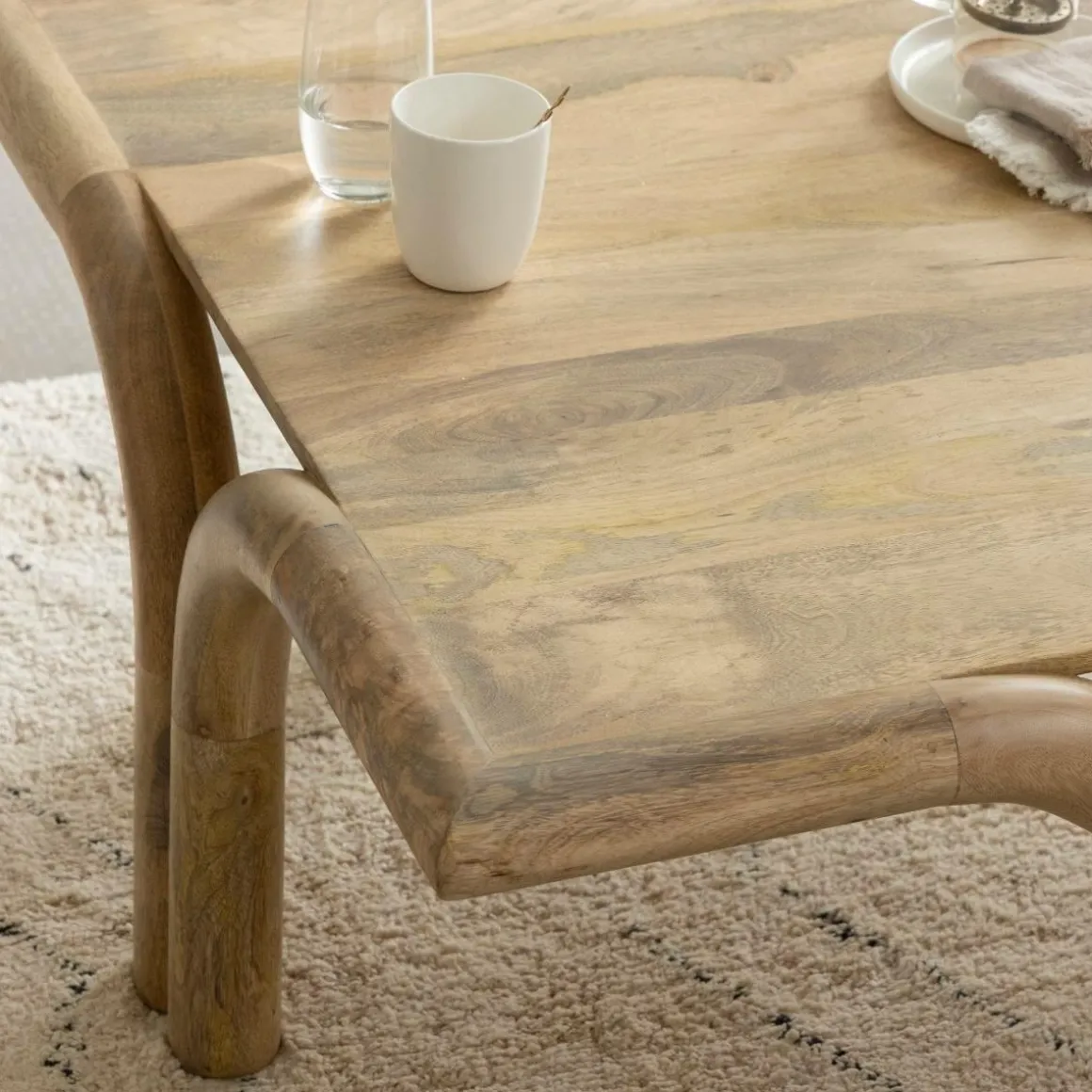 Table basse carré en bois de manguier Zola