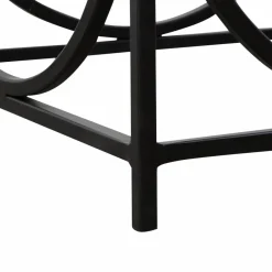 Table basse carrée en métal noir Zélie