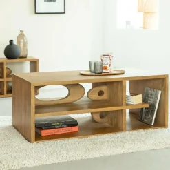 Table basse design en bois de manguier Alwen