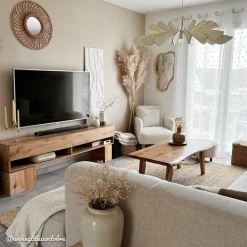 Table basse en bois d'acacia Tree