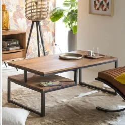 Table basse en bois d'acacia Havana