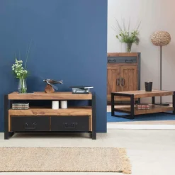 Table basse en bois d'acacia 120 cm Havana