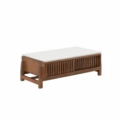 Table basse en bois d'acacia et terrazzo Kaelis