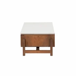 Table basse en bois d'acacia et terrazzo Kaelis