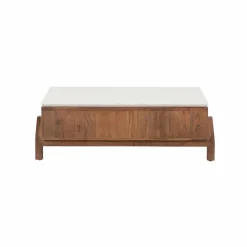 Table basse en bois d'acacia et terrazzo Kaelis