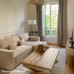 Table basse en bois de manguier à allonges Luce