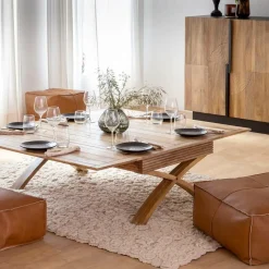 Table basse en bois de manguier à allonges Luce