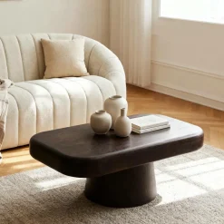 Table basse en bois de manguier foncé Liriel