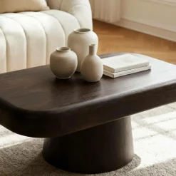 Table basse en bois de manguier foncé Liriel