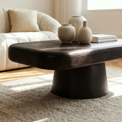 Table basse en bois de manguier foncé Liriel