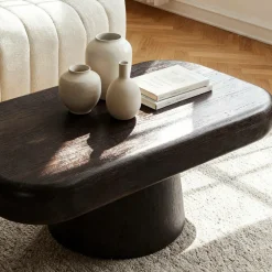 Table basse en bois de manguier foncé Liriel