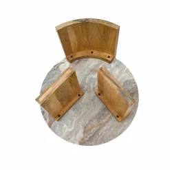 Table basse en bois de manguier et marbre Isabella