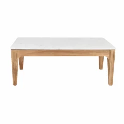 Table basse en bois de manguier et marbre Arthuro