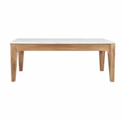 Table basse en bois de manguier et marbre Arthuro
