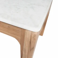 Table basse en bois de manguier et marbre Arthuro