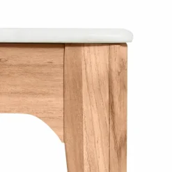 Table basse en bois de manguier et marbre Arthuro