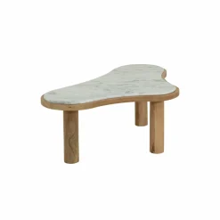 Table basse en bois de manguier et marbre Adler