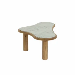 Table basse en bois de manguier et marbre Adler