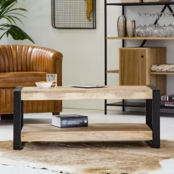 Table basse en bois de manguier 100 cm New-York