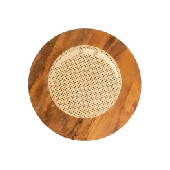 Table basse en bois de manguier et cannage Zuria