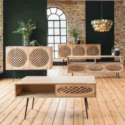 Table basse en bois de manguier Golf