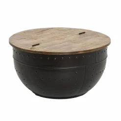 Table basse en bois de manguier et métal Bertine