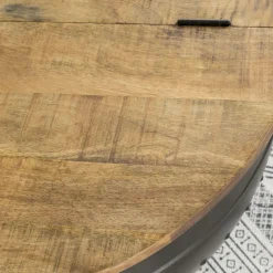 Table basse en bois de manguier et métal Bertine